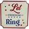 Northlight Let Freedom Ring Americana Metal Wall Sign - 11.75"